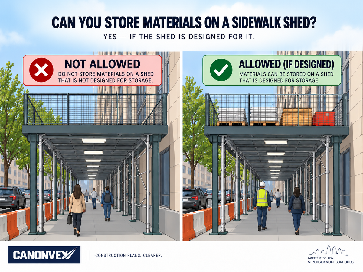 Can You Store Materials on a Sidewalk Shed in NYC?
